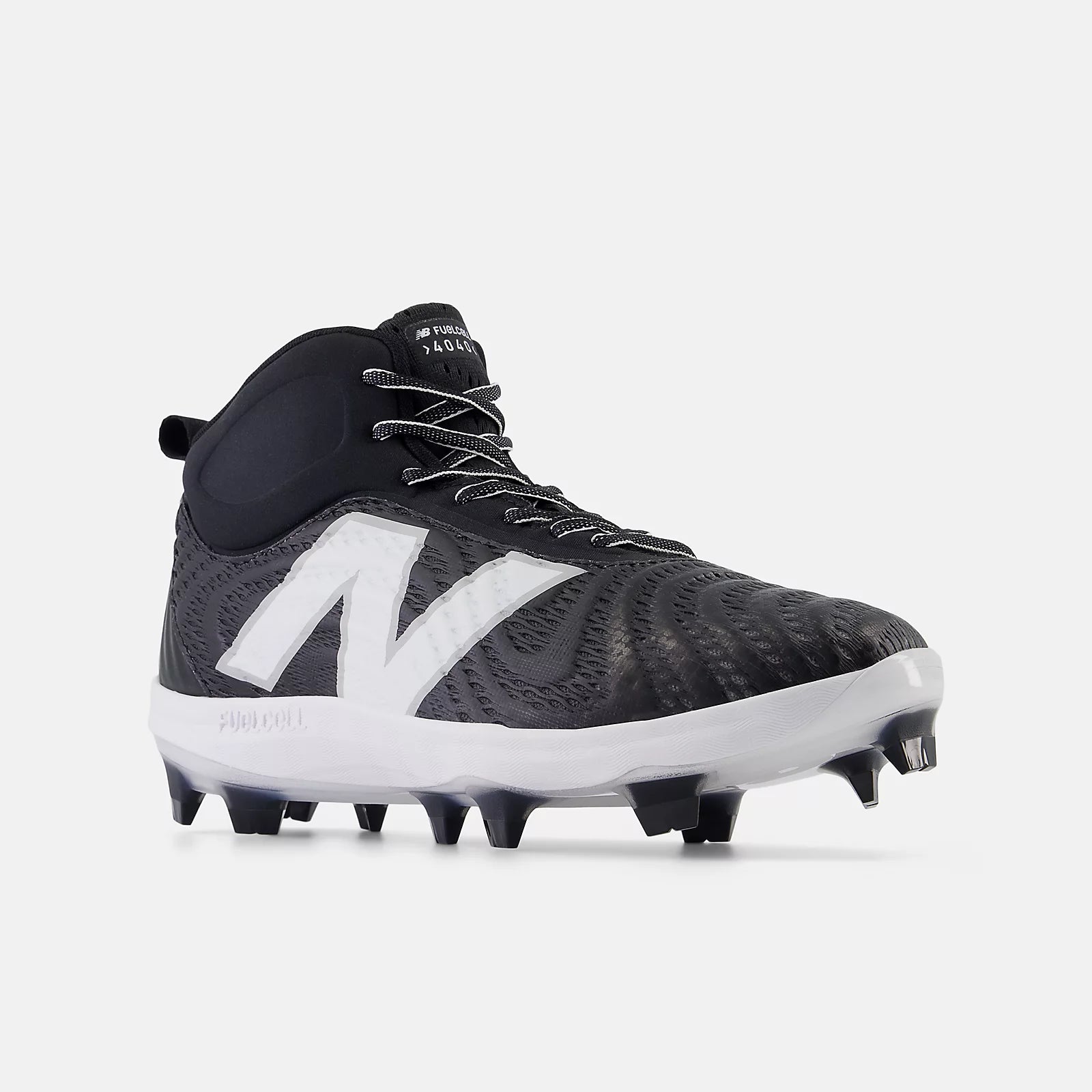 New Balance PM4040K7 Mid Molded Cleats - Black Baseball & Softball Cleats for Men | Perfect for Field Sports & Training