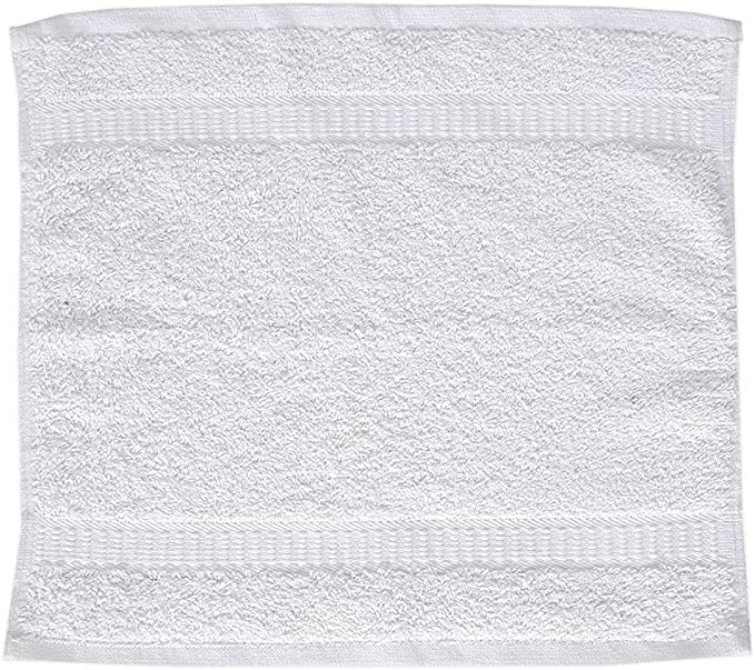 Premium White Cotton Washcloths Set - 300 Pack (12x12 inches) | Ultra Soft & Highly Absorbent Bath Towels for Face, Body & Spa | Bulk Wash Cloths for Hotels, Gyms, Salons & Home Use | Machine Washable & Durable (White, 300 Count)