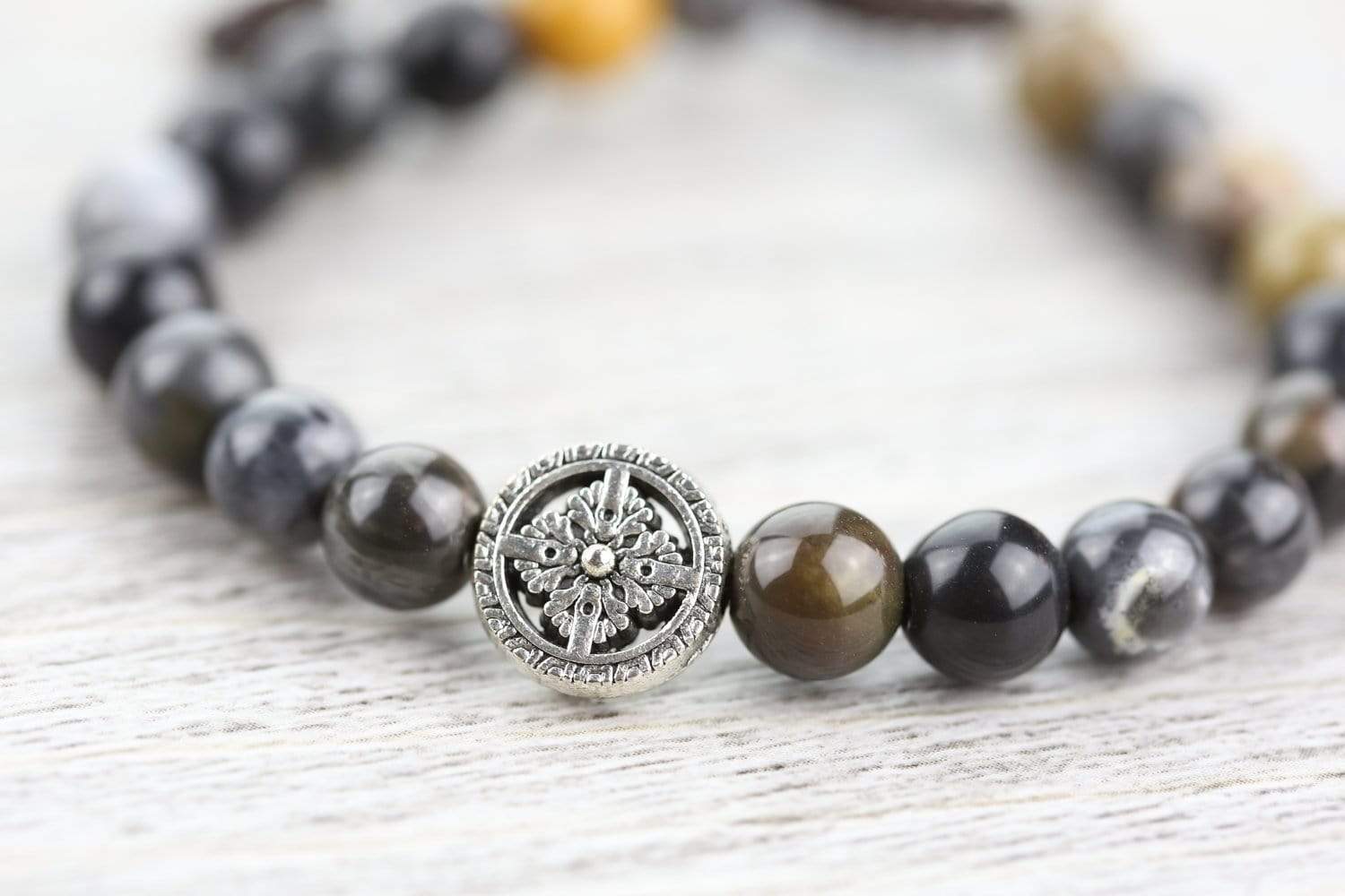 Hawkeye Stability Wrist Mala Bracelet - Yoga & Meditation Beads for Men & Women - Stress Relief & Focus Accessory for Work, Travel & Daily Mindfulness Practice