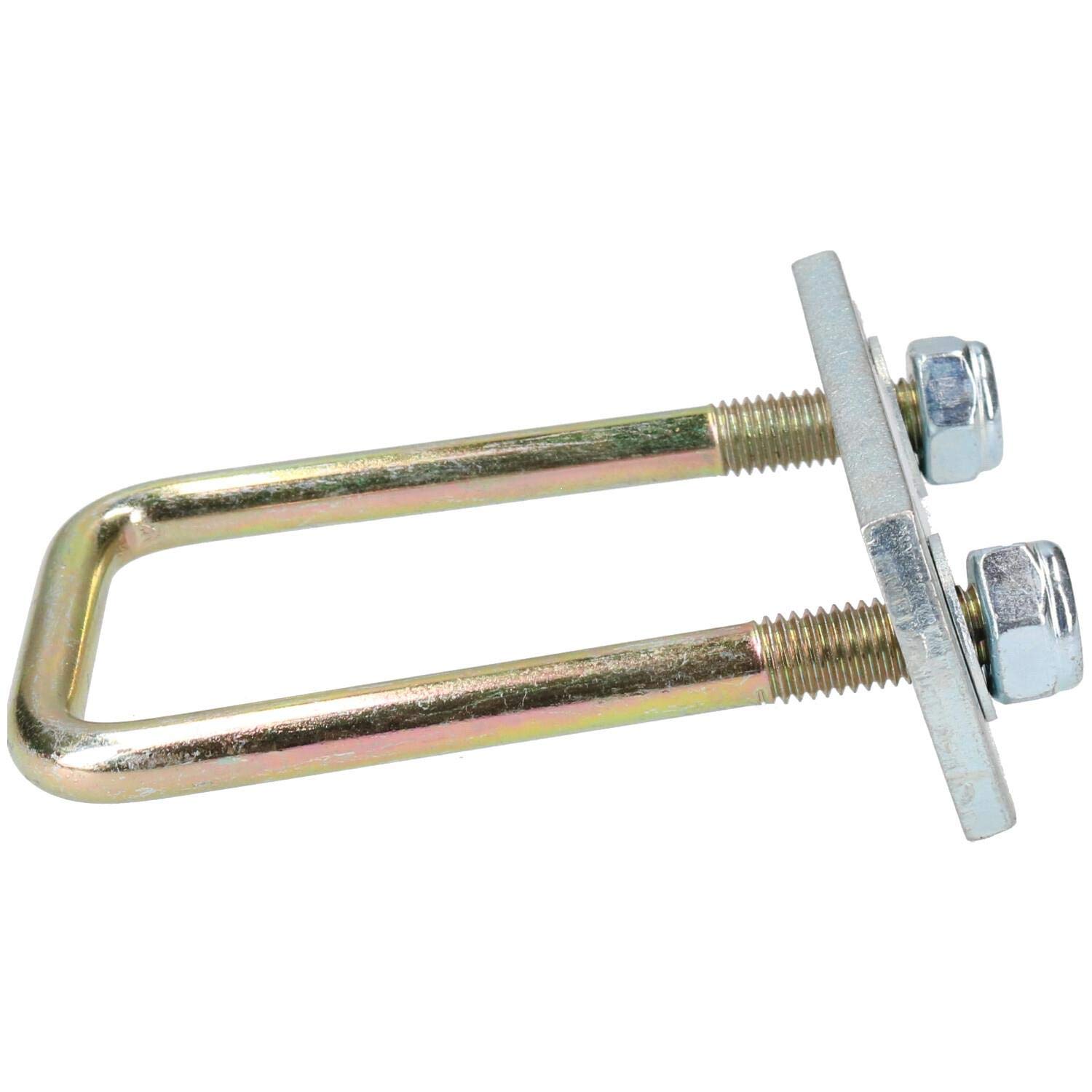8 Pack M10 50mm x 100mm Heavy Duty U-Bolt and N-Bolt Kit with Steel Plates & Nuts - High Tensile Strength for Automotive, Marine, and Construction Applications