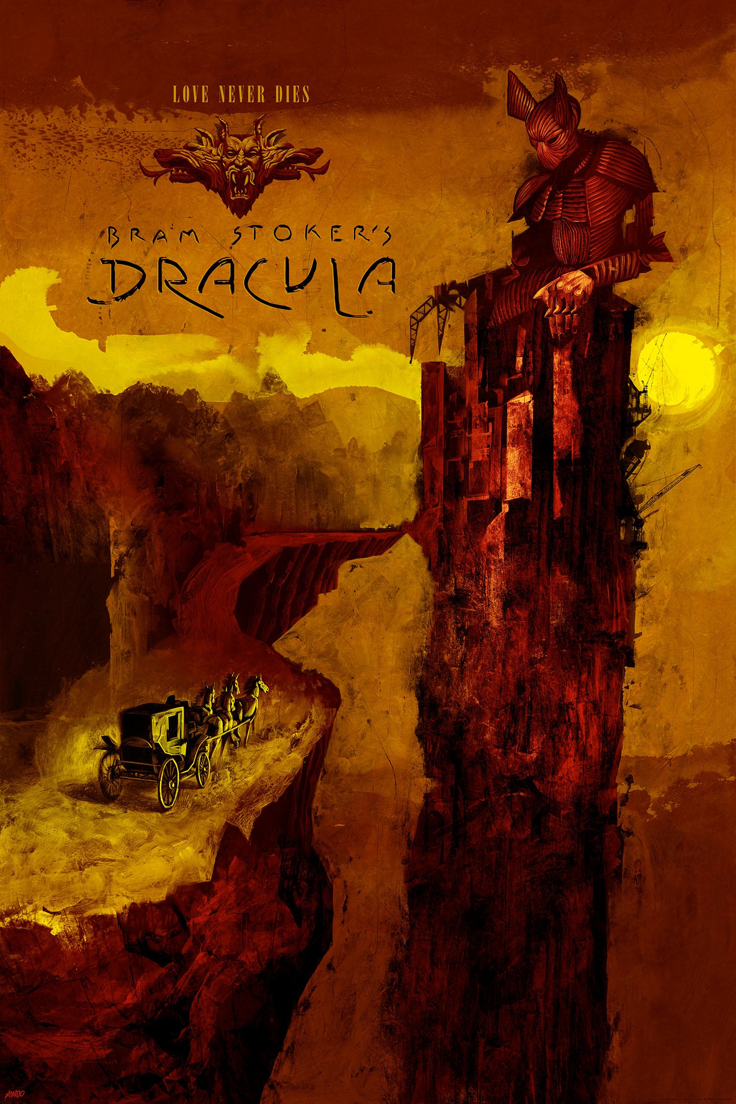 Bram Stoker's Dracula Movie Poster - Classic Gothic Horror Film Wall Art Decor for Home Theater, Office & Halloween Party Decorations