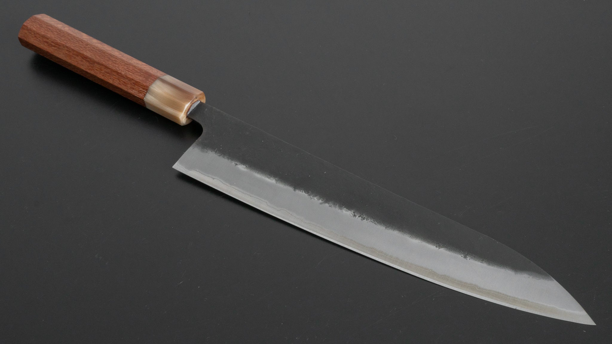 Hitohira Futana SB Kuro Nashiji Gyuto 240mm Japanese Chef Knife - High Carbon Steel Blade with Lacewood Handle - Perfect for Sushi, Meat Cutting & Professional Kitchen Use