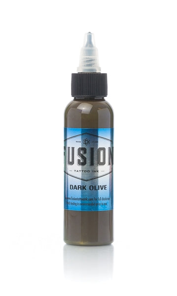 Premium Dark Olive Green Tattoo Ink - Professional Fusion Tattoo Ink Set for Artists - Choose Your Size (1oz/4oz/8oz) - Perfect for Realism, Watercolor & Fine Line Tattoos