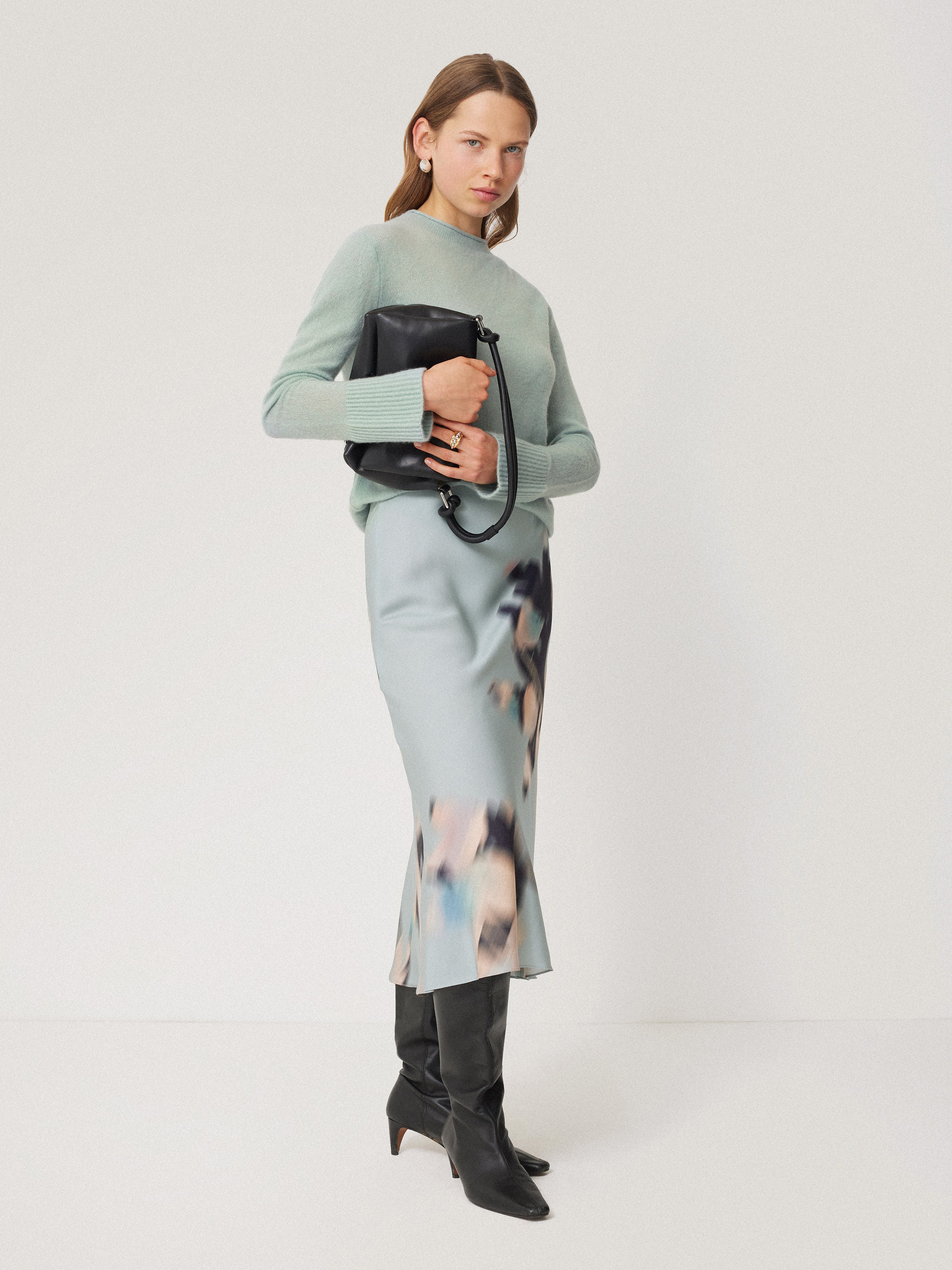 Cloud Cashmere Eldon Jumper | Soft Blue Haze Sweater for Women | Perfect for Office Wear & Winter Layering