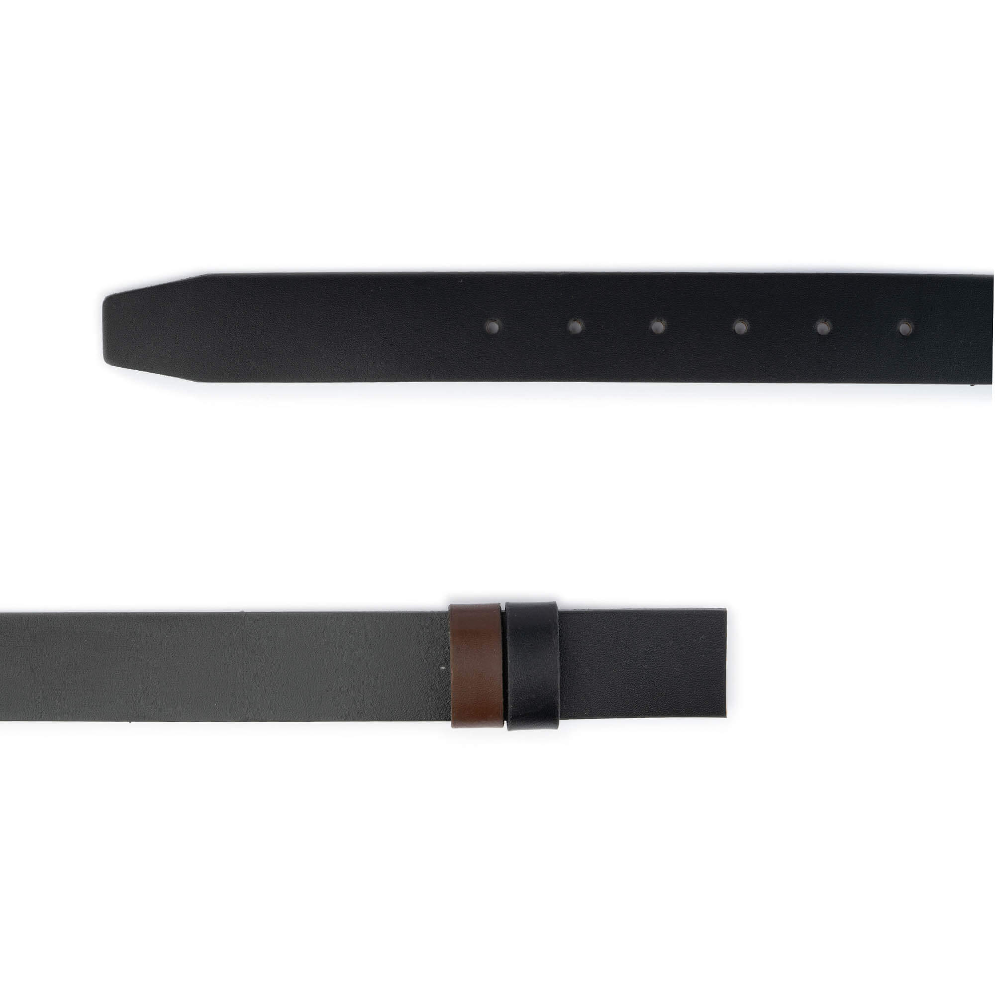 Men's Reversible Leather Belt - Black & Brown Genuine Leather Strap Replacement for Montblanc Buckle | Dress & Casual Wear for Office, Business & Everyday Use