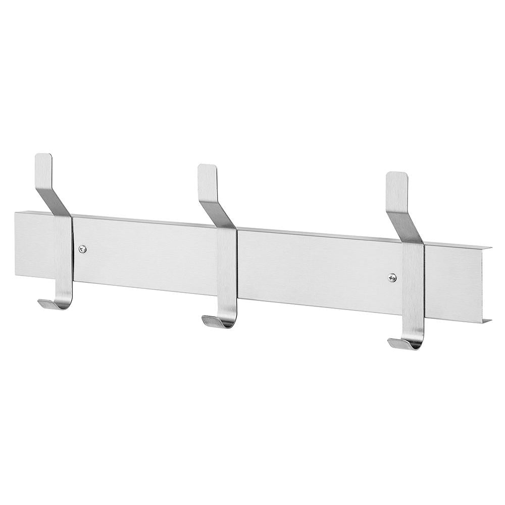 Bradley 9945 000 Wall Mounted Hat and Coat Rack with 5 Heavy Duty Hooks - Satin Nickel Finish for Entryway, Mudroom, or Bedroom Organization
