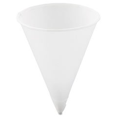 Disposable White Paper Cone Water Cups 4oz with Rolled Rim - 200 Count Per Bag (Box of 5000) - Perfect for Parties, Events, and Office Water Coolers