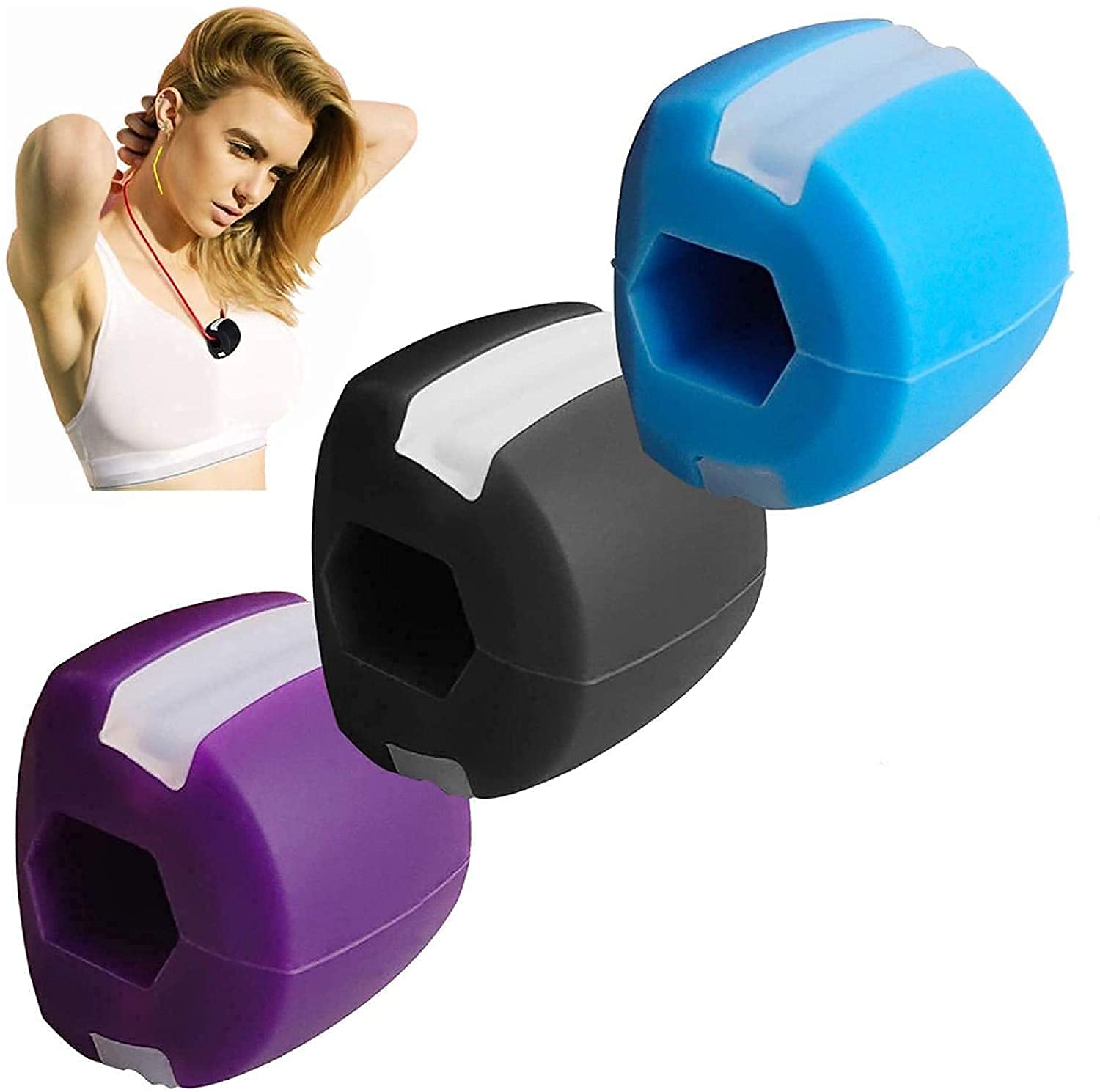 Ostin Jaw Exerciser - Chewable Jawline Workout Ball for Men & Women | Double Chin Reducer, Facial Toner & Stress Reliever | Improve Jaw Definition & Slim Face | Perfect for Home, Office & Gym Use