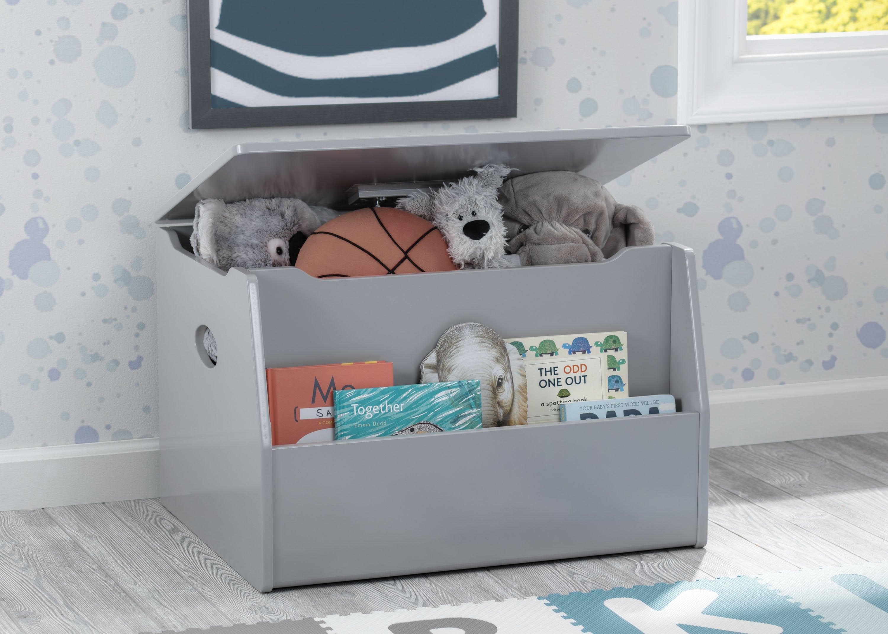 Nolan Toy Box 1 - Premium Wooden Toy Storage Organizer for Kids' Room | Perfect for Organizing Toys, Books & Art Supplies