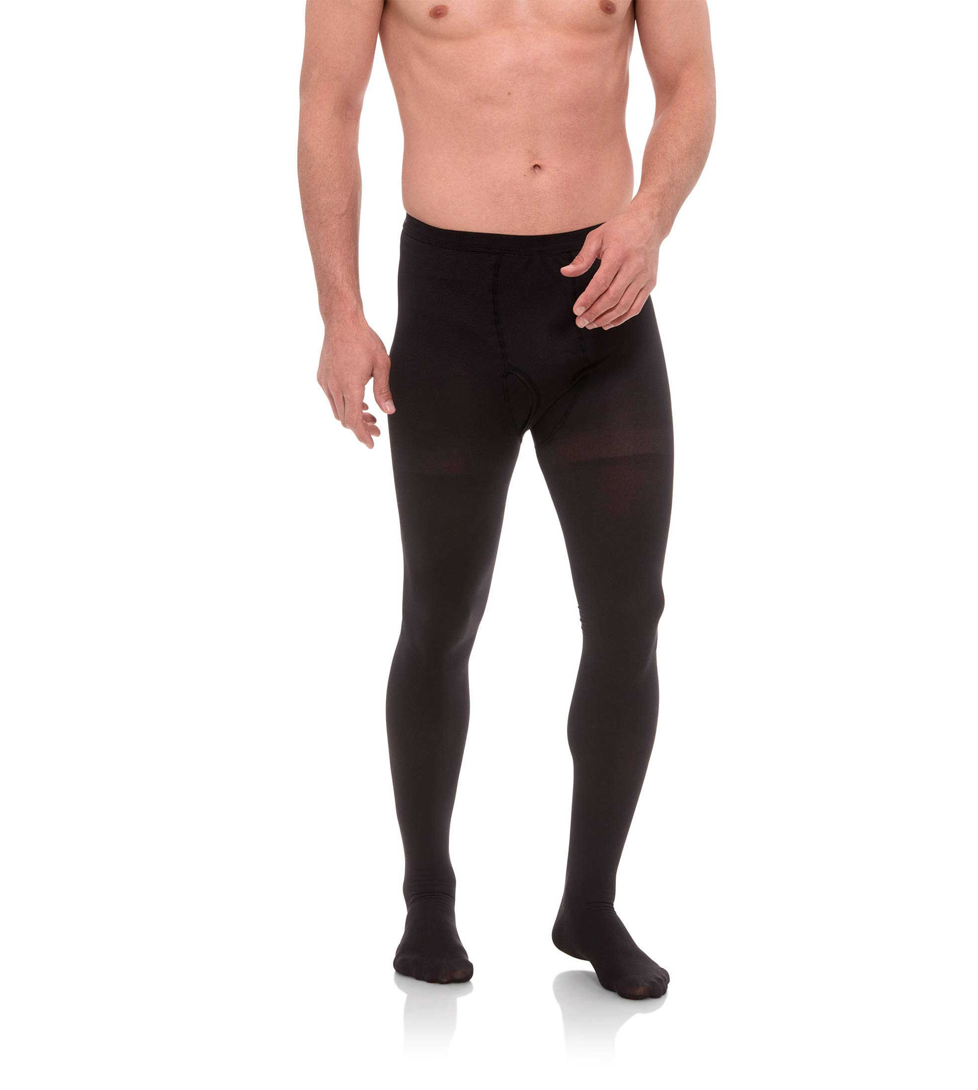 Jomi 20-30mmHg Compression Leotard for Men - Medium Black - Medical Grade Support for Circulation & Swelling Relief - Ideal for Running, Travel & Post-Surgery Recovery