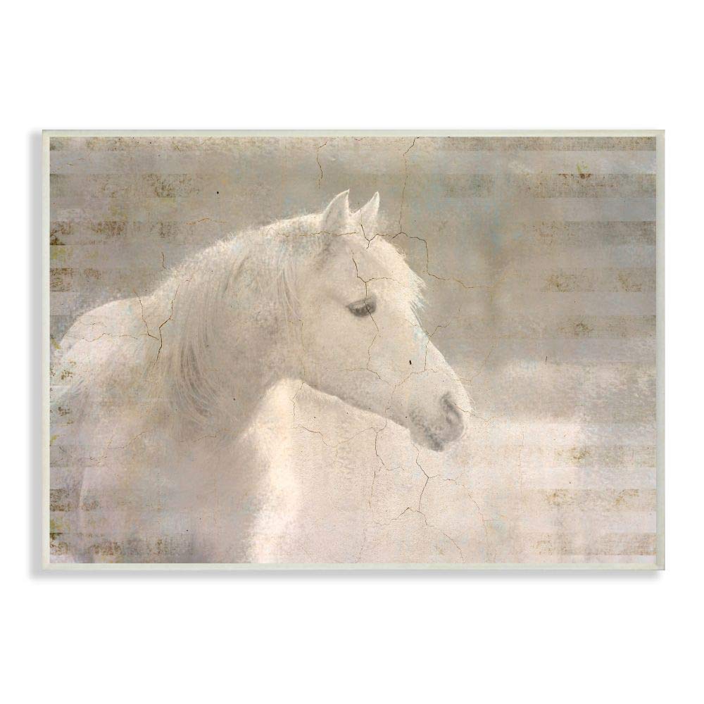Stupell Industries Vintage Horse Watercolor Painting Wall Art Plaque - 10x15 Inches, Multicolor - Perfect for Farmhouse Decor, Western Style Home, or Equestrian Gift