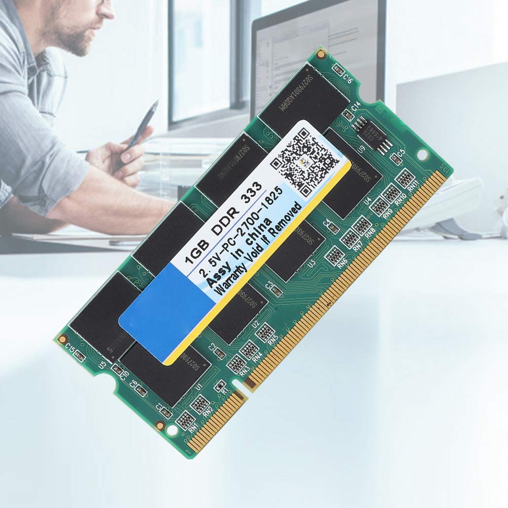 1GB DDR 333MHz 200-Pin Laptop RAM Memory Module - PC2700 SODIMM for Notebooks - Compatible with AMD & Intel Laptops - Perfect for Gaming, Office Work & Multitasking