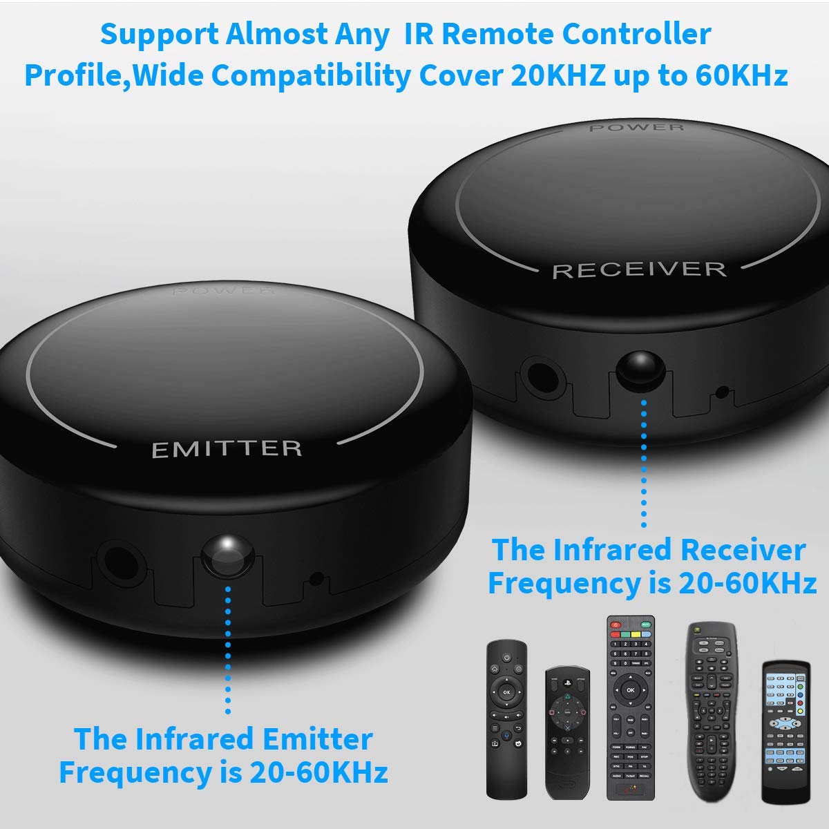 Infrared Wireless IR Repeater Kit - Long Range 500ft Remote Control Extender with IR Emitter & Receiver | Perfect for Home Theater, AV Equipment & Hidden Electronics Setup
