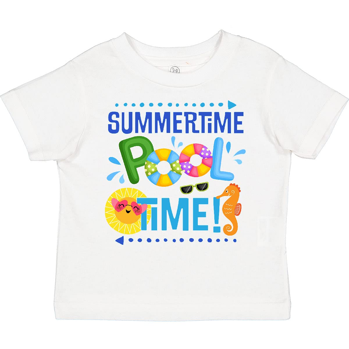 Inktastic Summer Vacation Pool Time Swimming Toddler T-Shirt - Fun Beach Outfit for Kids, Swim Class & Family Pool Parties