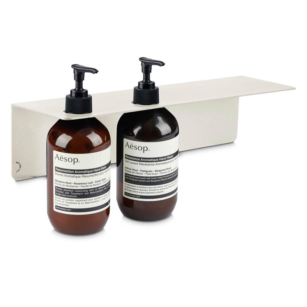 DESIGNSTUFF Dual Soap Dispenser Holder - Wall Mounted Bathroom Organizer for Liquid Soap & Lotion (Sand Color) - Perfect for Kitchen, Bathroom, and Laundry Room Storage