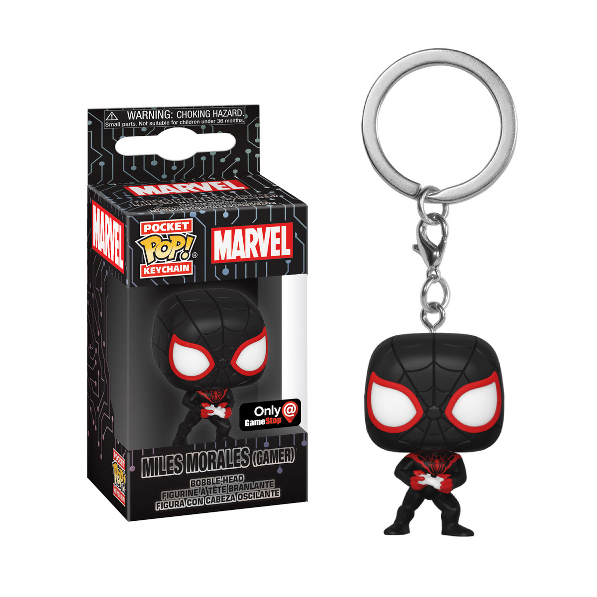 Funko Pocket POP Keychain - Marvel Miles Morales Gamer Edition | Official Licensed Collectible | Perfect for Backpacks, Keys & Gifts for Marvel Fans