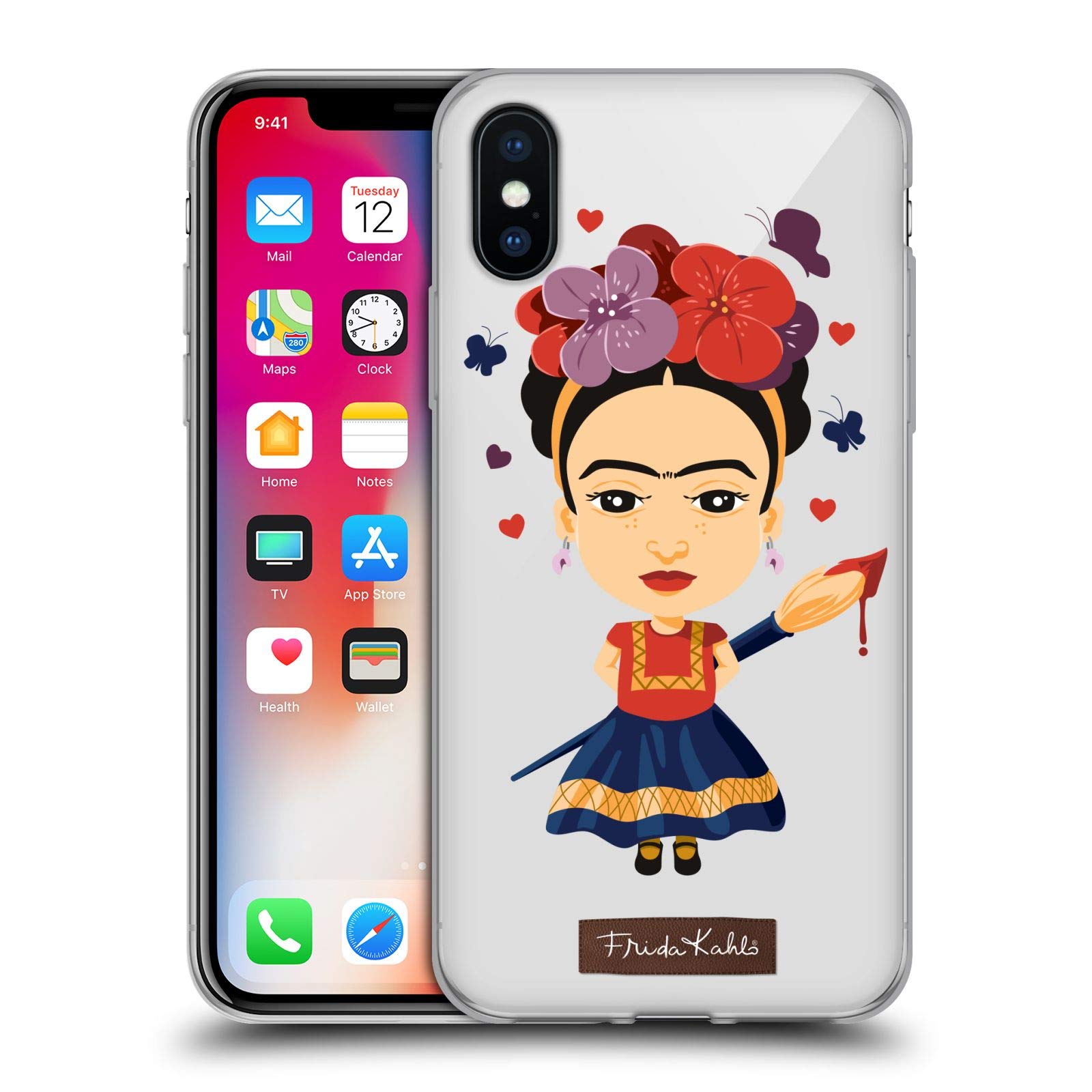 Officially Licensed Frida Kahlo iPhone X/Xs Soft Gel Case by Head Case Designs - Artistic Protection for Everyday Use & Gift Giving