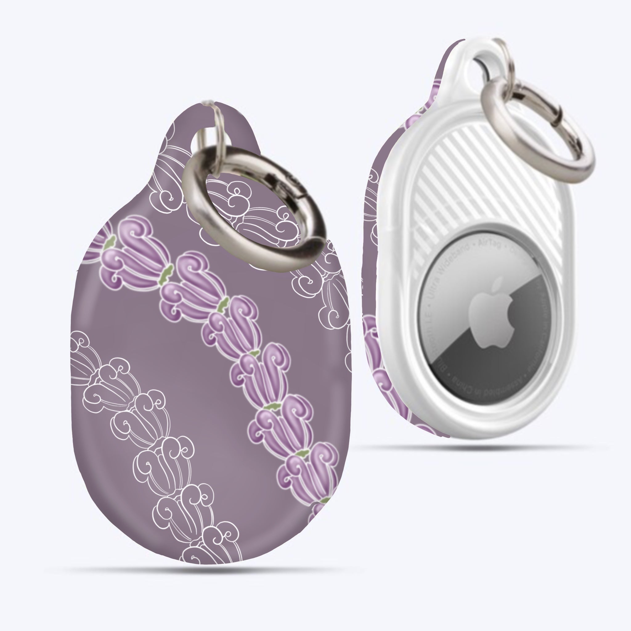 Premium Crown Lei AirTag Holder - Elegant & Secure Apple AirTag Case for Keys, Wallets & Bags - Perfect for Travel, Events & Everyday Use