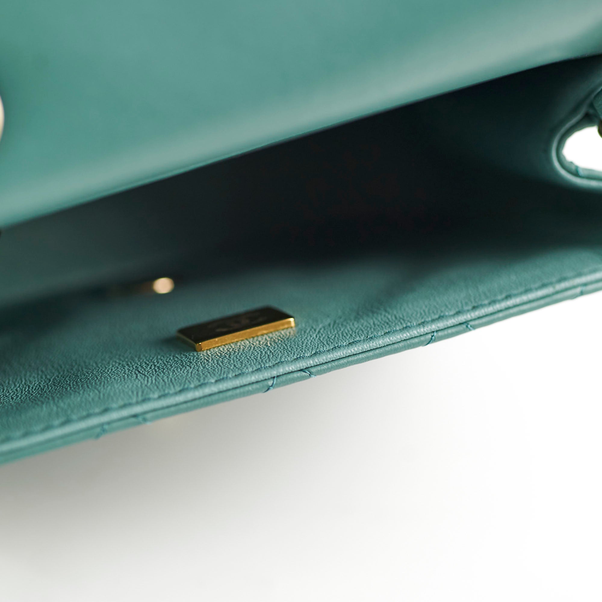 Chanel Mini Square Flap Bag Lambskin Leather Teal Green Microchip Luxury Crossbody Purse for Women - Perfect for Date Night, Parties & Special Occasions