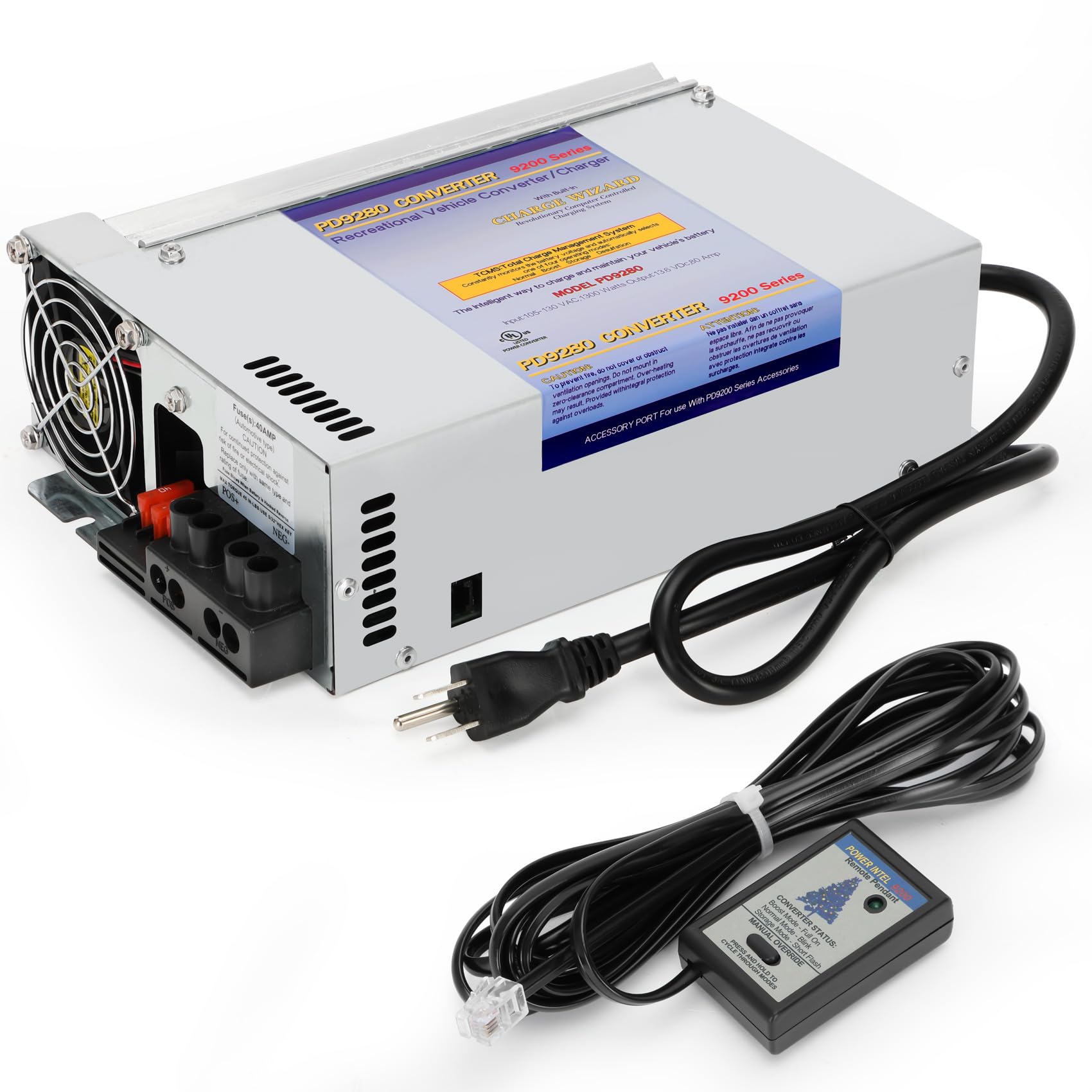 80A RV Inverter Converter Charger PD9280AV - Intelligent Power Converter & Battery Charger for Lead Acid Batteries - Compatible with PD9200 Series - Perfect for RV Campers, Trailers & Caravans - Keep Your RV Powered On The Road & Off-Grid Adventures
