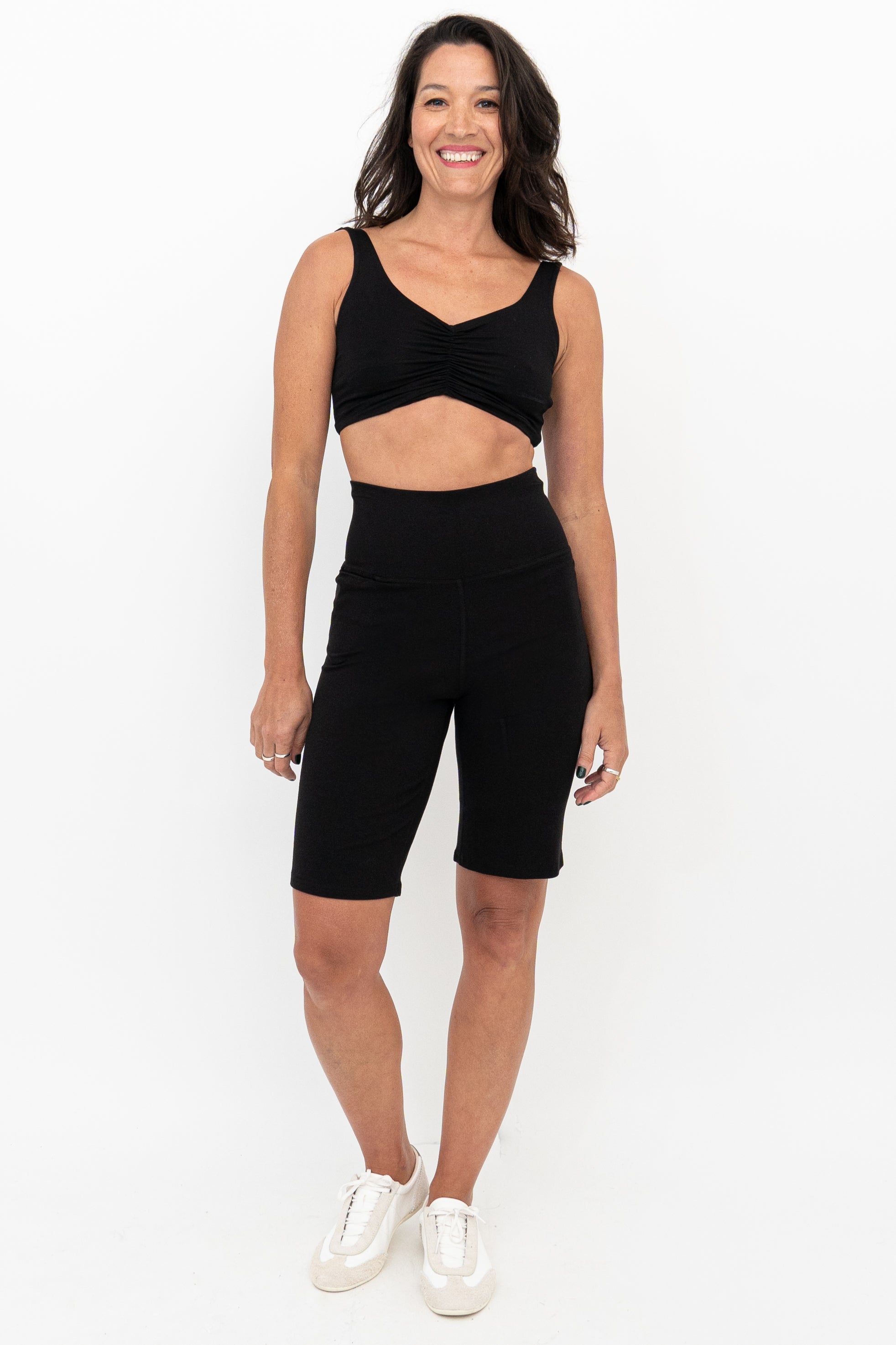 Leslie Bamboo Shorts for Women - Soft & Breathable Black Shorts - Perfect for Yoga, Running & Summer Outdoor Activities