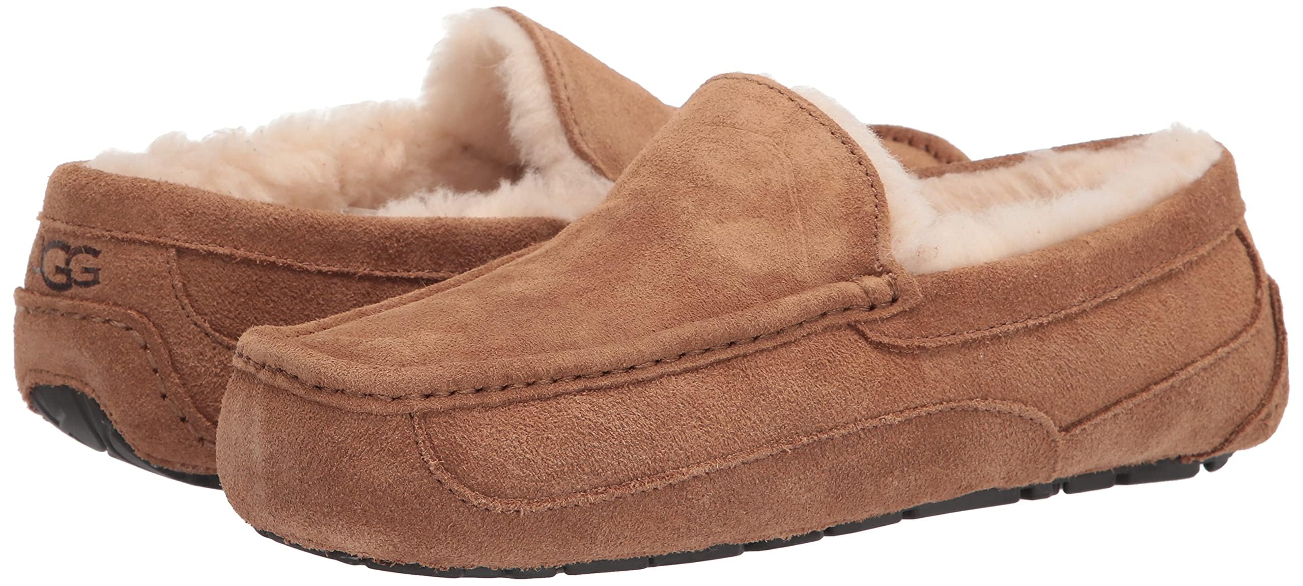 UGG Men's Ascot Slippers - Comfortable Indoor/Outdoor House Shoes for Relaxing at Home & Casual Wear