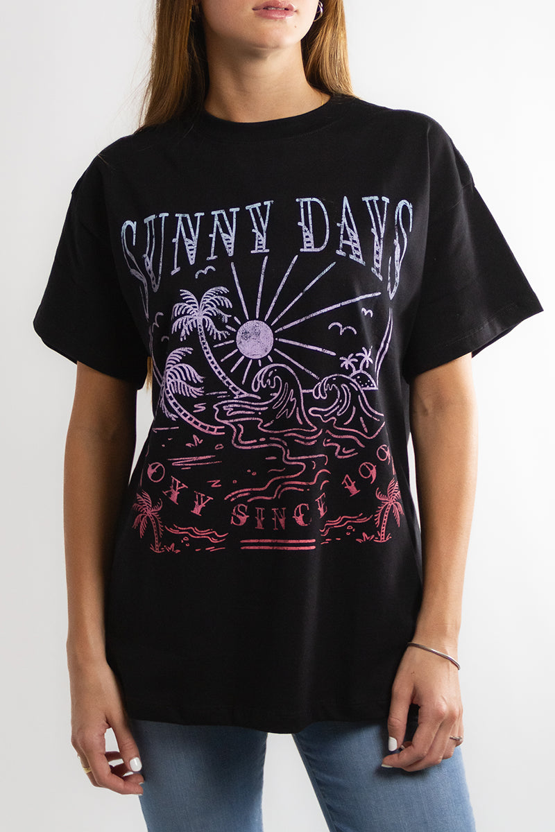Roxy Sunny Days Women's T-Shirt - Soft Cotton Short Sleeve Casual Tee for Summer Beach & Outdoor Activities