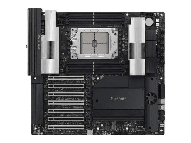 ASUS AMD Pro WS WRX90E SAGE SE sTR5 EEB Workstation Motherboard - High Performance for 3D Rendering, Video Editing & Engineering Workstations