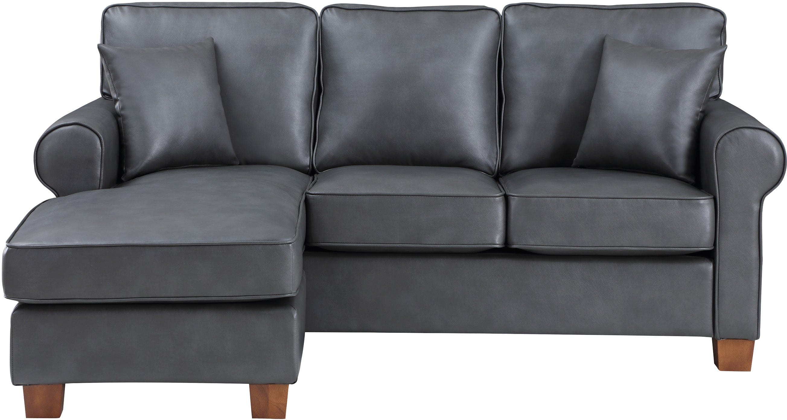 Office Star Rylee Rolled Arm Sectional Sofa [RLE55] - Modern Living Room Furniture for Home & Office Comfort
