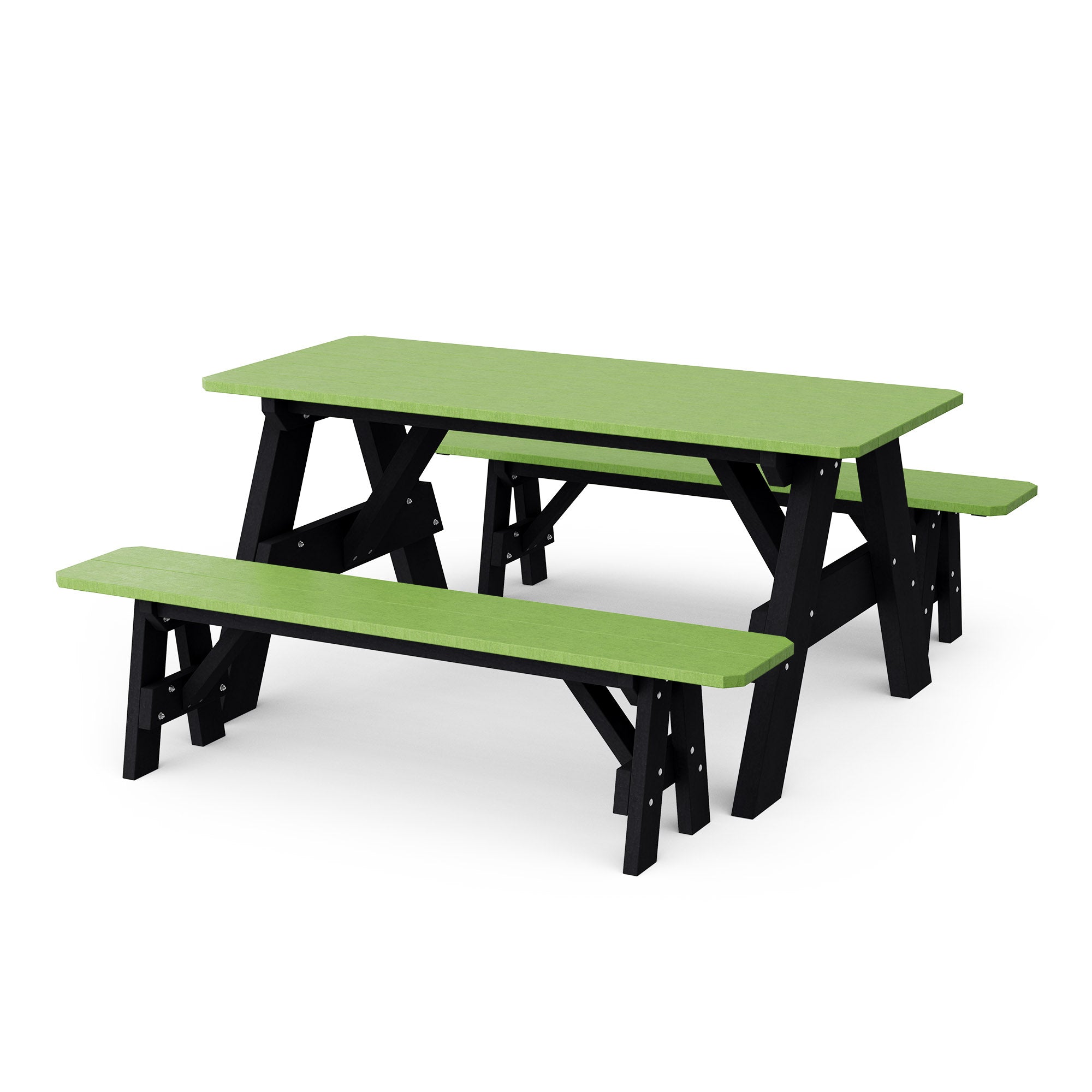 Heritage 72-Inch Outdoor Picnic Table with Detachable Benches - Perfect for Backyard BBQs, Camping & Family Gatherings