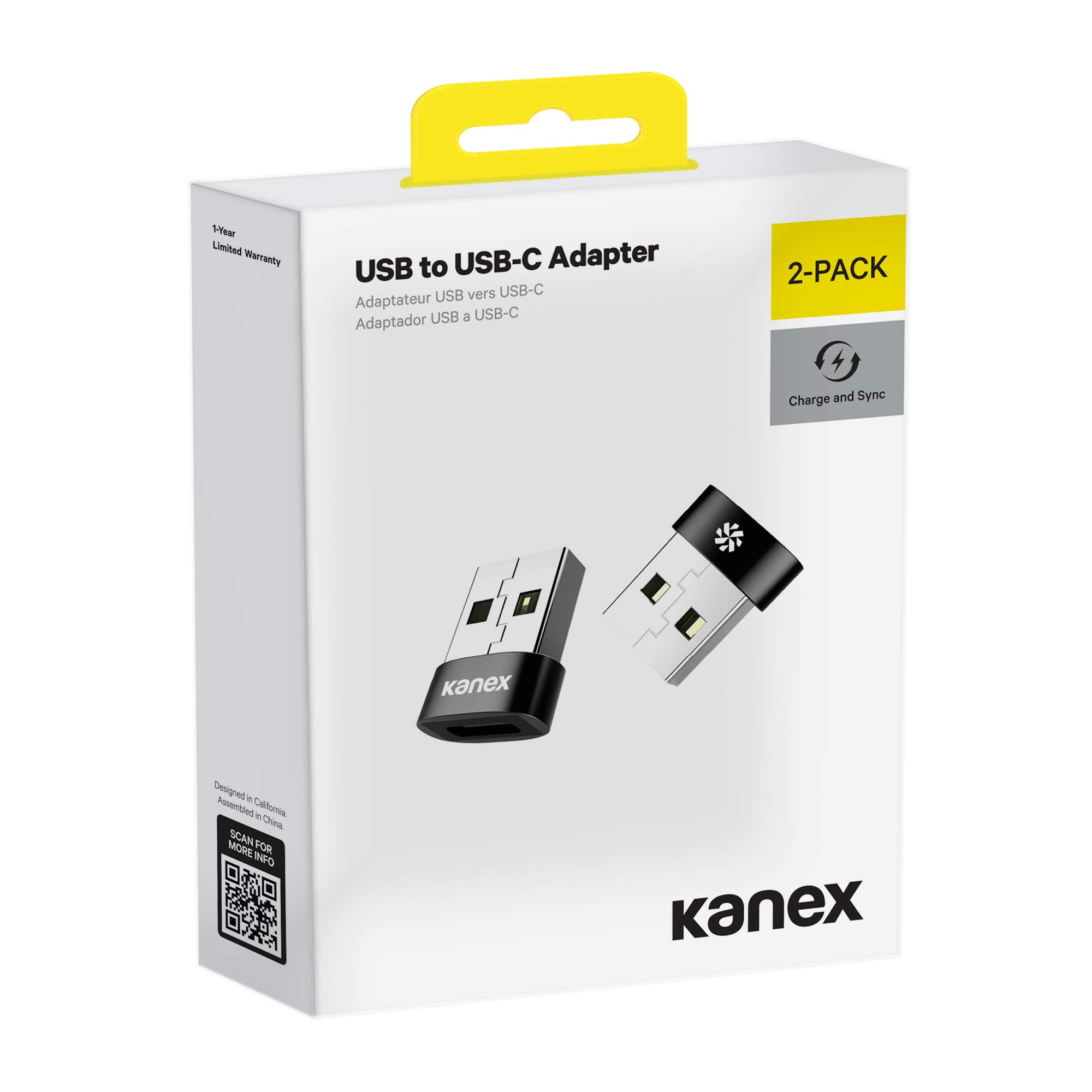 USB 3.0 Male to USB-C Female Adapter Converter (2 Pack) - Fast Data Transfer for MacBook, iPhone 15, iPad Pro & More