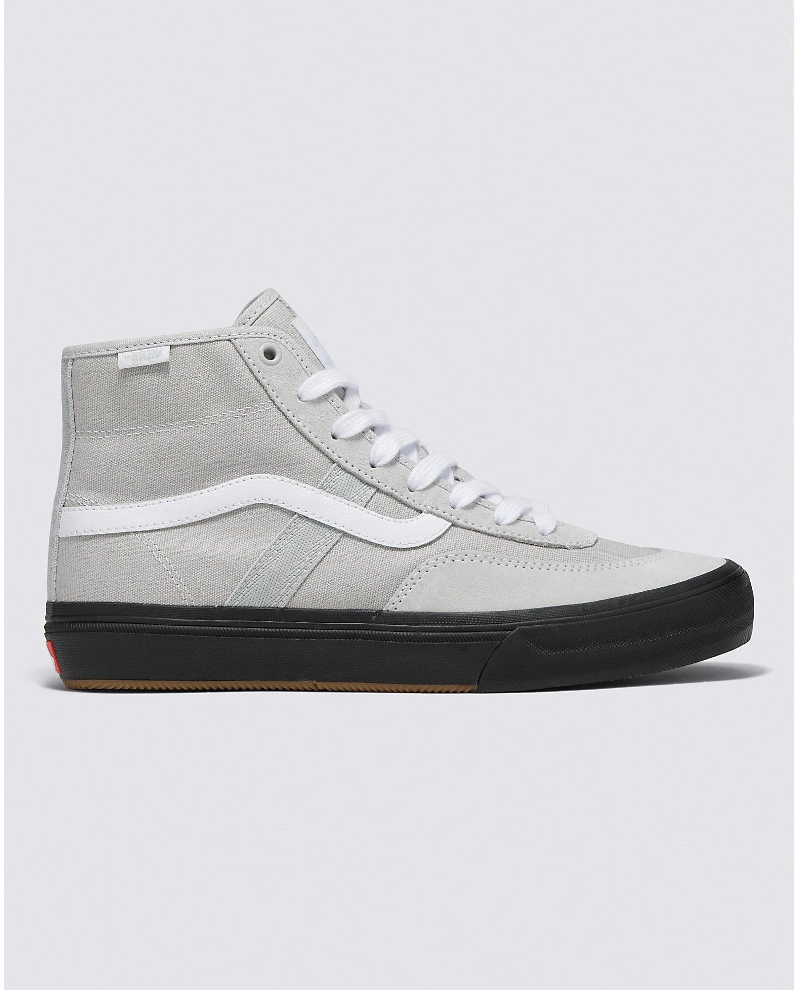 Vans Crockett High Sneakers - Light Grey & Black Skate Shoes for Men & Women | Comfortable & Durable for Skateboarding, Casual Wear & Street Style