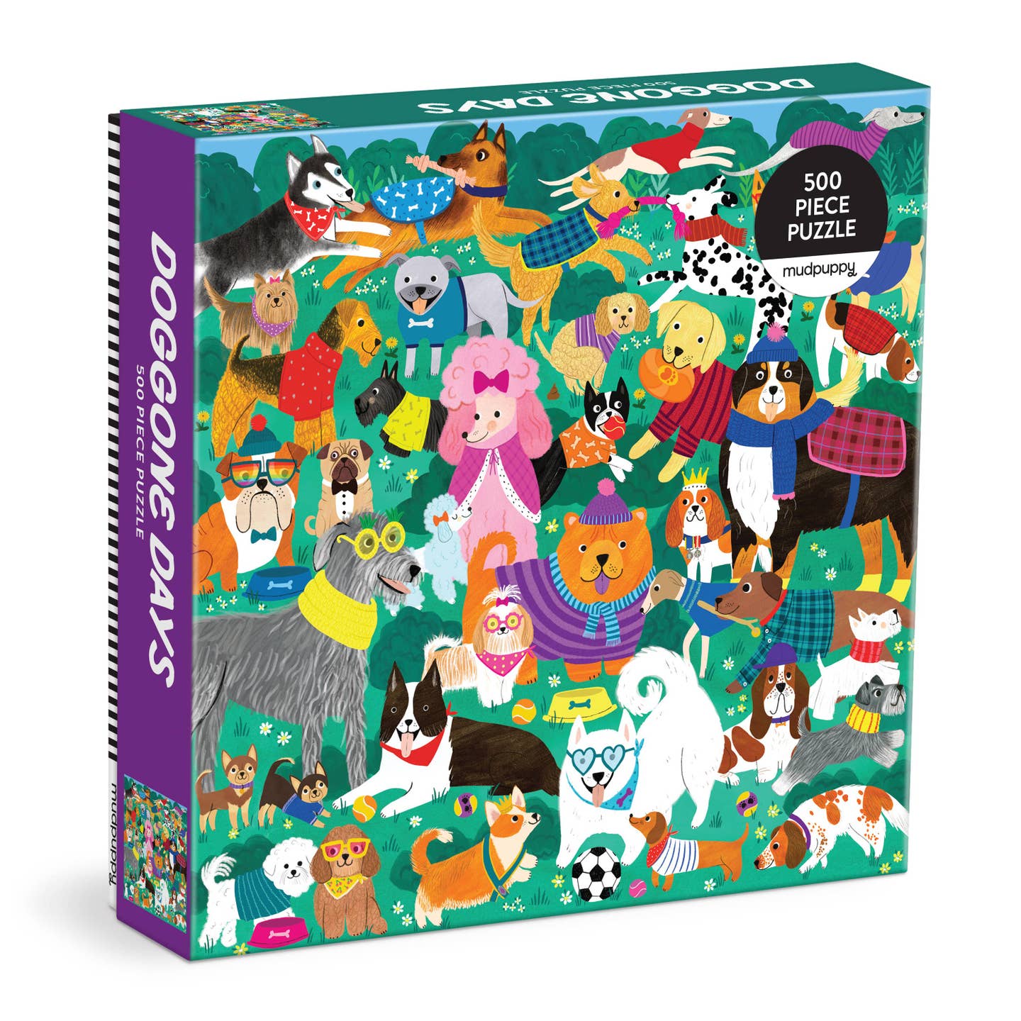500 Piece Jigsaw Puzzle - Doggone Days Fun Animal Puzzle for Adults & Kids - Perfect for Family Game Nights & Relaxation