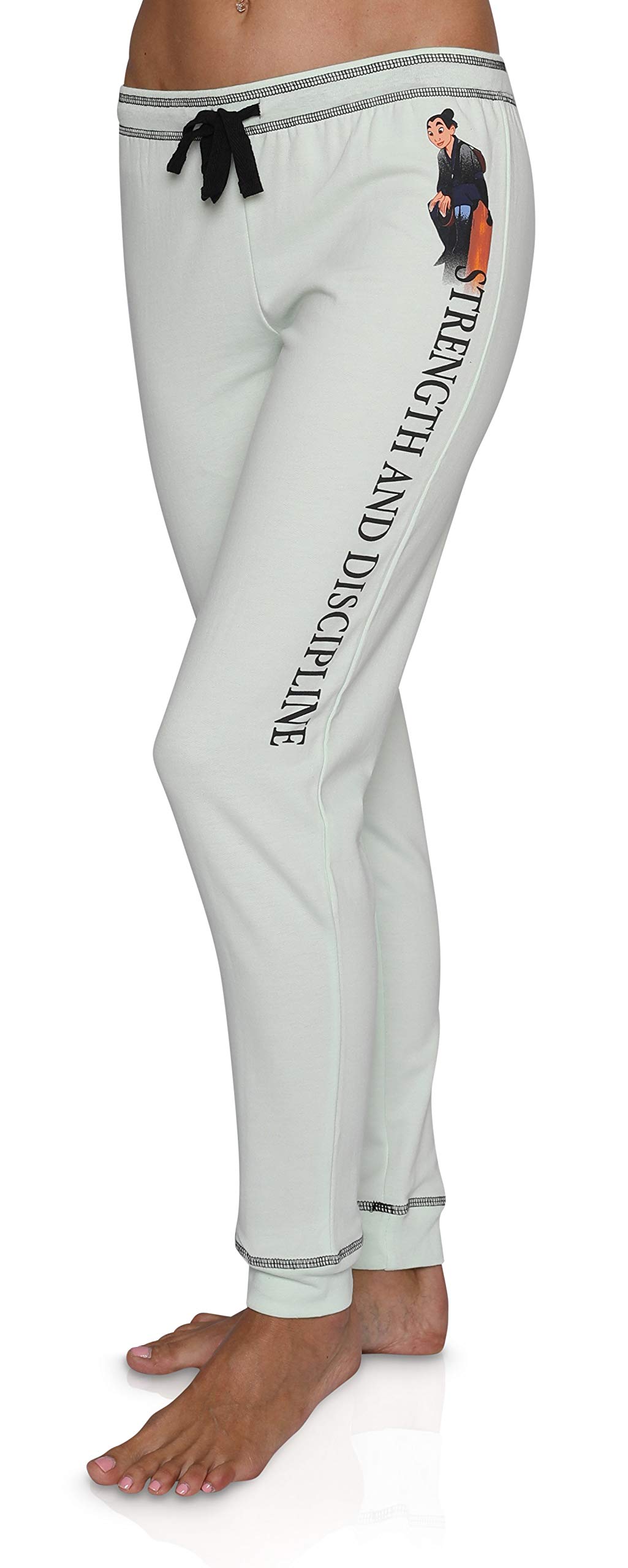 Disney Princess Mulan Themed Women's Jogger Lounge Sweatpants - Soft Cotton Casual Pants for Women, Home Wear, Yoga, and Relaxation