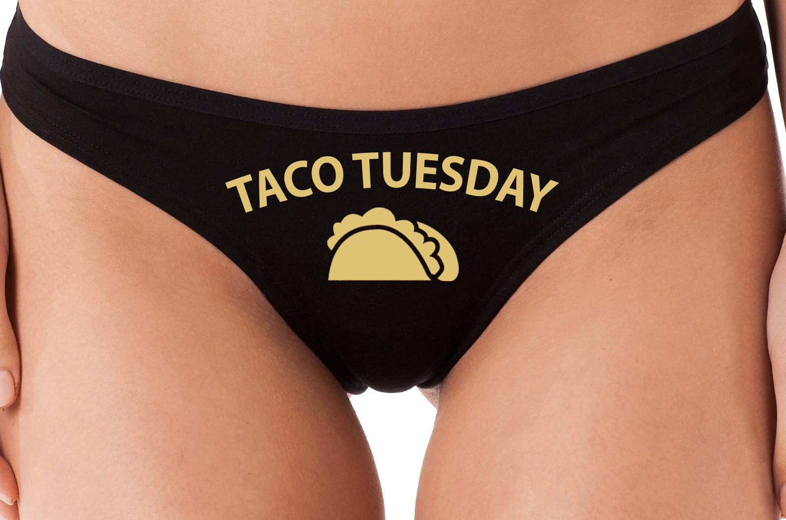 Eat My Taco Tuesday Lingerie - Sexy Black Thong Underwear for Couples | Perfect for Valentine's Day & Romantic Nights