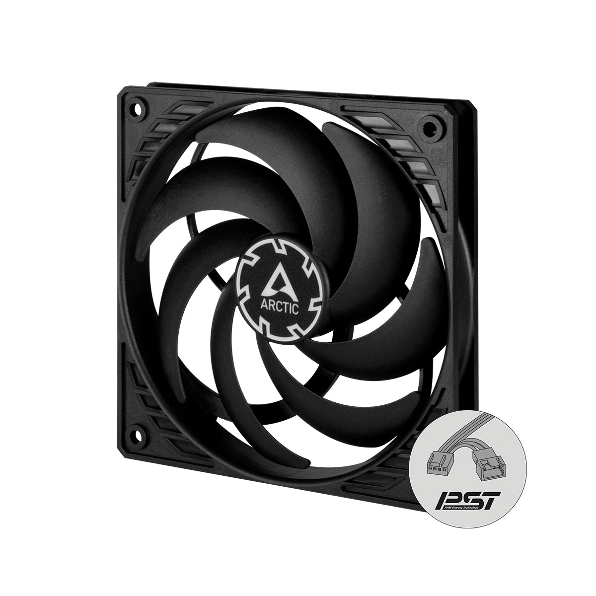 Arctic P12 Slim PWM PST 120mm Low Profile High Performance Cooling Fan - Black | Ultra Quiet PC Case Fan for Gaming, Workstation, and Home Office Computers