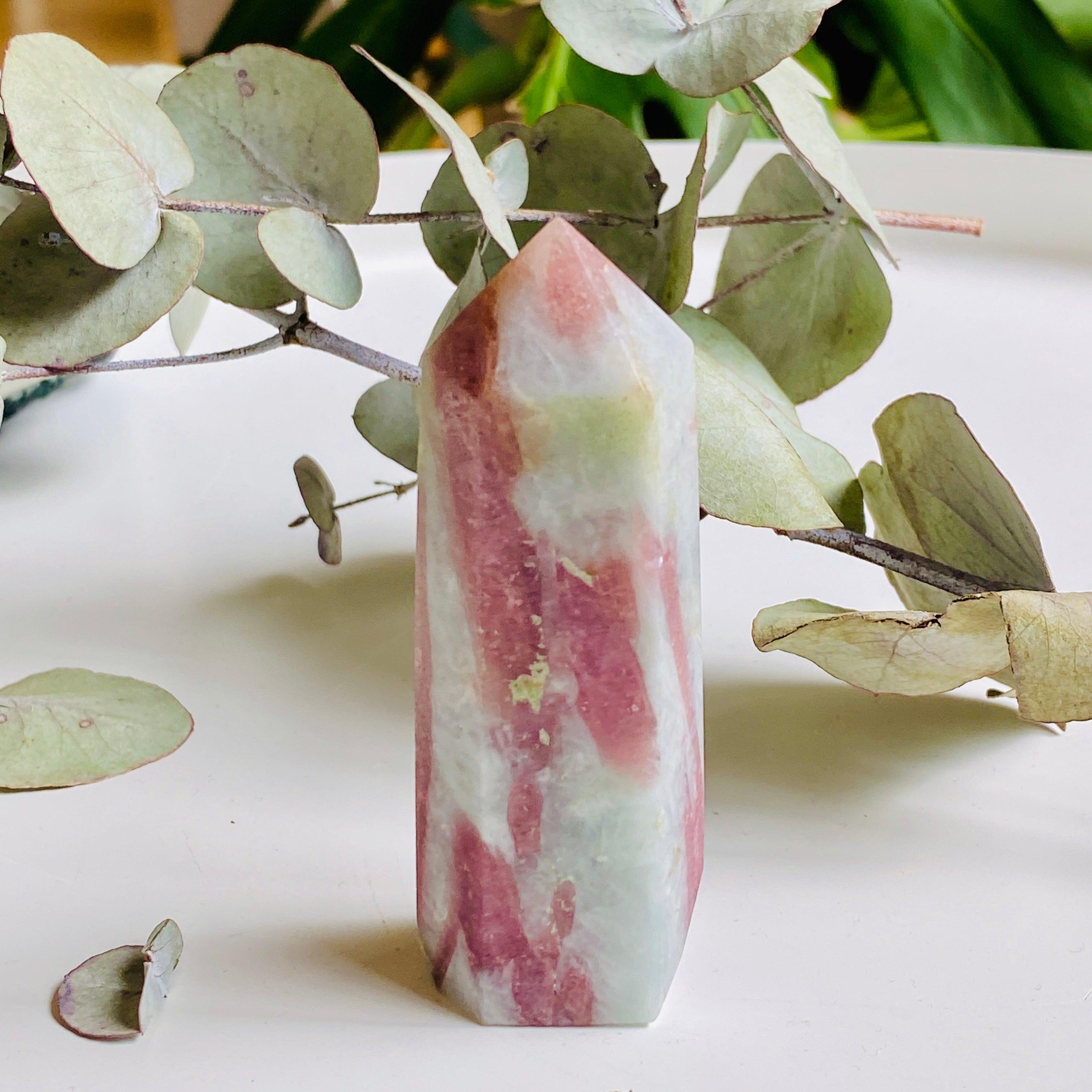 Natural Pink Tourmaline in Schist - Small Point Specimen c1450 | Gemstone Collection, Healing Crystals & Mineral Display for Home Decor