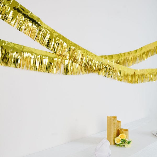 16 ft Metallic Foil Fringe Tassels Hanging Garland - Party Decorations for Birthday, Wedding, Baby Shower & Home Decoration