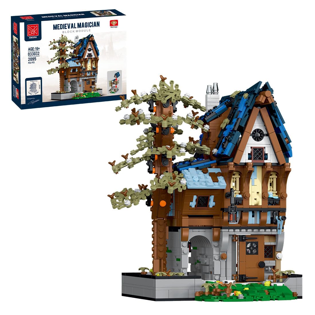 Luminda 2095Pcs Medieval Magician Castle Building Set with LED Lights - Compatible with Lego - Collectible Display Model for Teens & Adults - Perfect for Home Decor, Gift Giving, and Creative Play