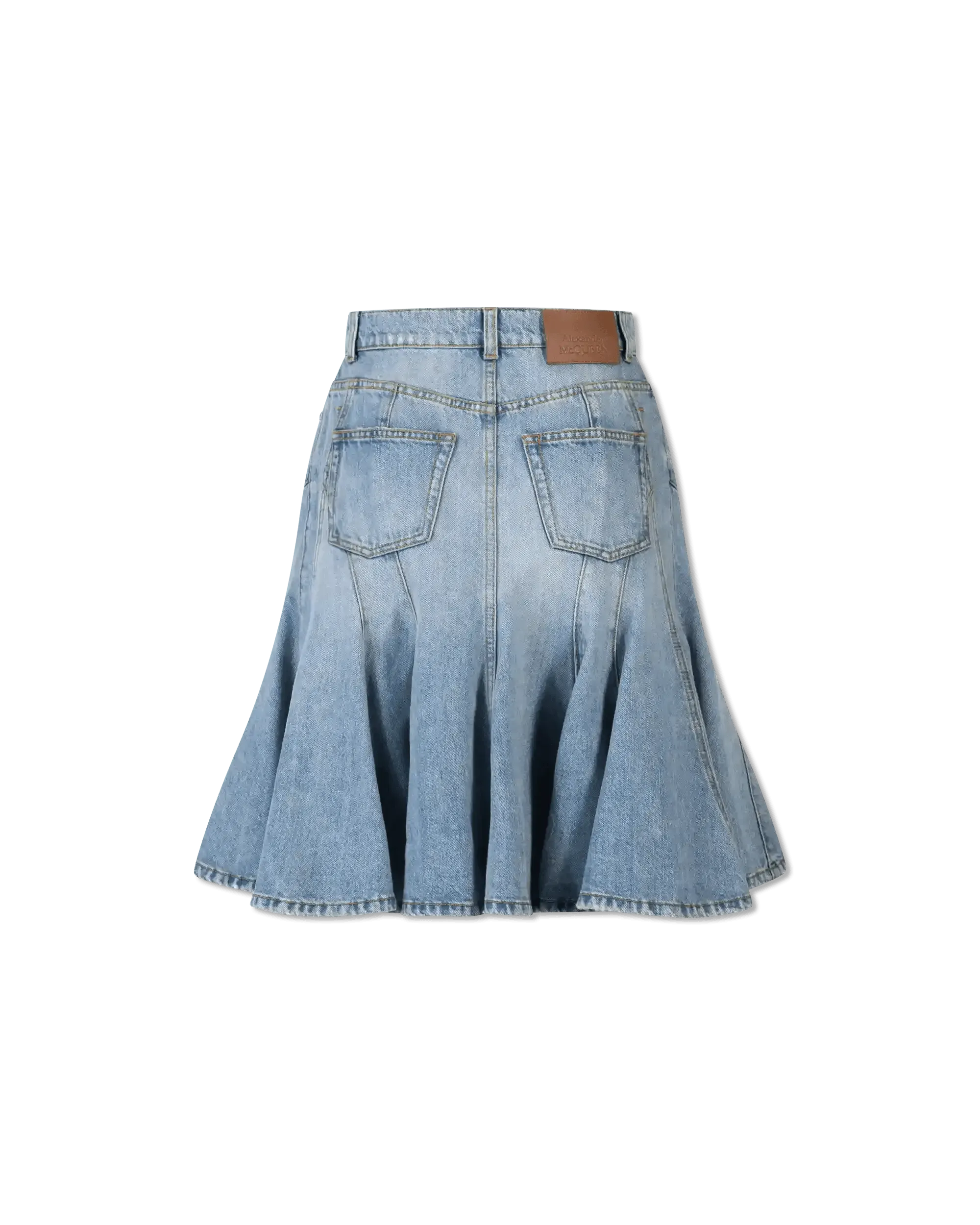 High Low Organic Denim Skirt for Women - Trendy Asymmetrical Hem Casual Skirt | Perfect for Summer Outfits, Beach Wear & Boho Fashion