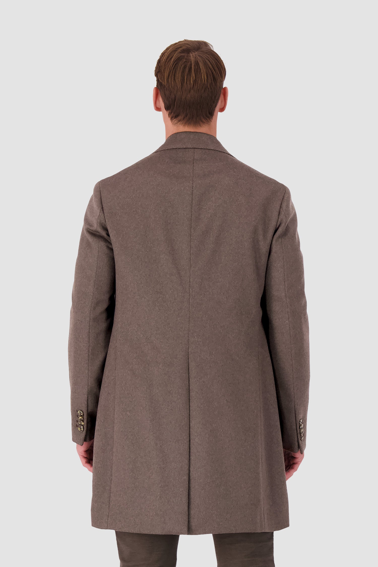 Barba Napoli Brown C Brio Coat - Premium Italian Wool Overcoat for Men | Elegant Winter Outerwear for Business & Formal Occasions