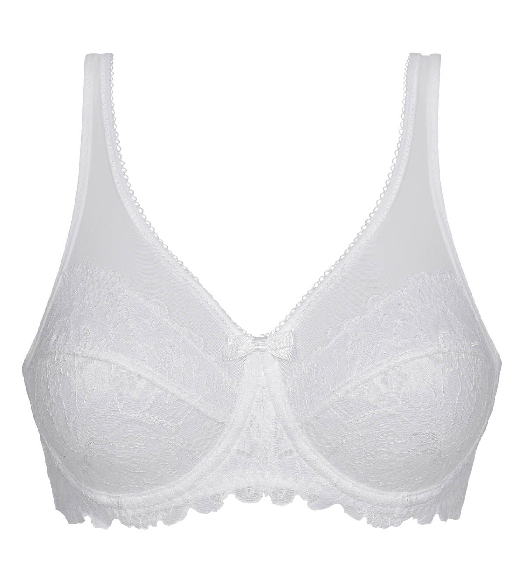 Lace Push Up Bra White - Generous Essentiel Support & Comfort for Everyday Wear, Date Nights & Special Occasions