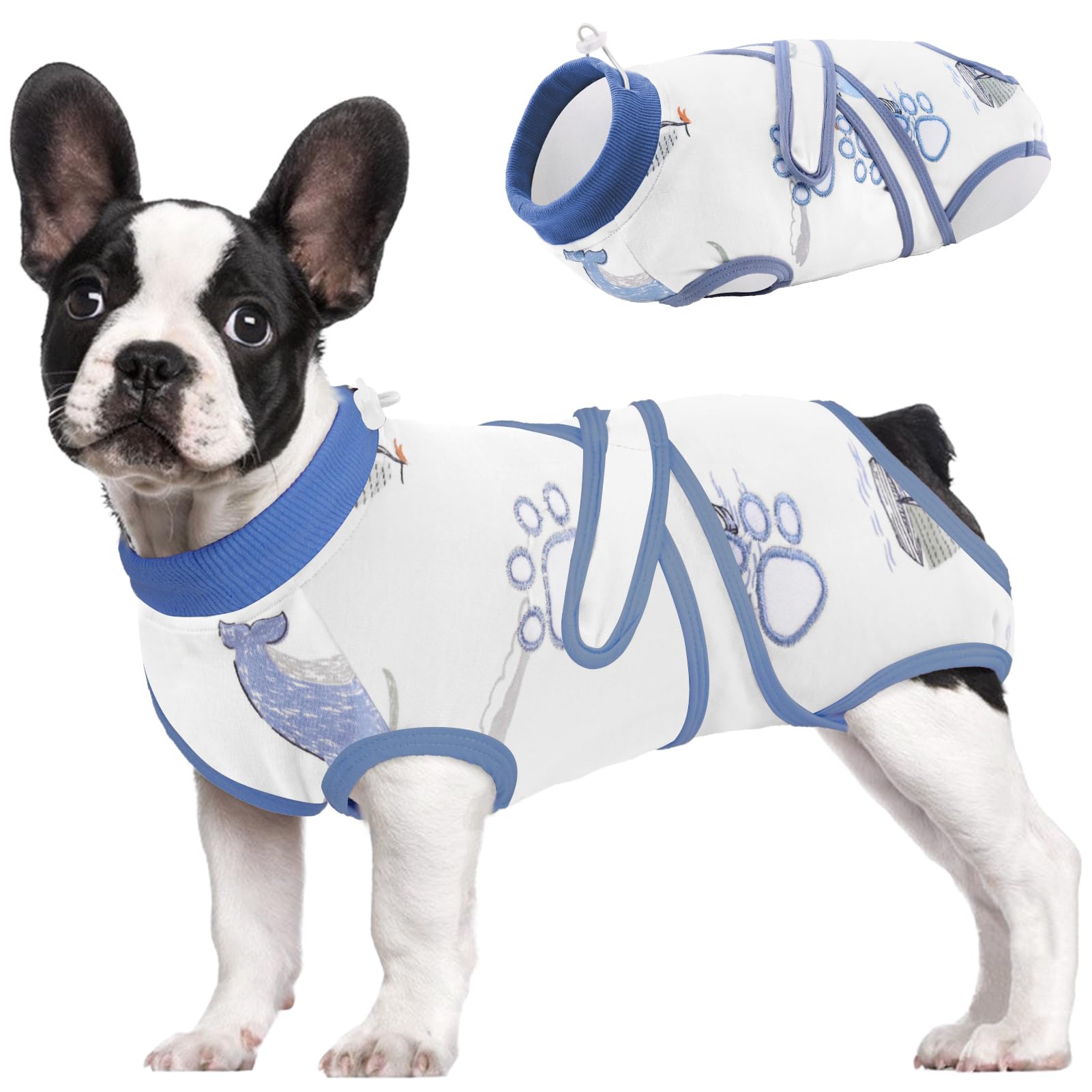 KOESON Dog Surgery Recovery Suit for Female & Male Dogs - Soft Anti-Licking Onesie Alternative to Cone After Spay Neuter Surgery - Comfortable Abdominal Wound Protection for Post-Op Healing - Perfect for Preventing Biting & Licking During Recovery at Home or Vet Visits