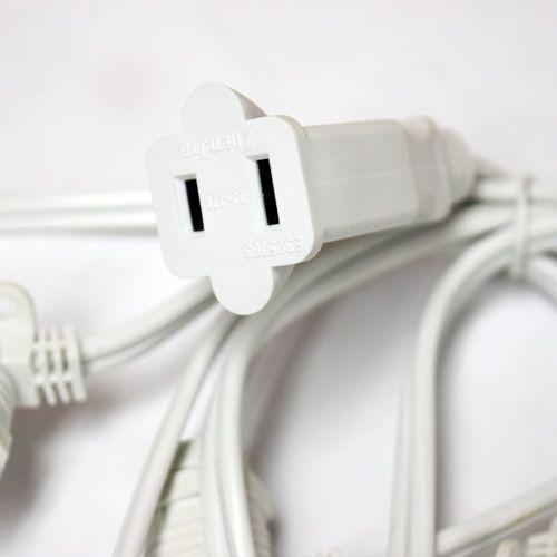 24-Socket Outdoor Commercial String Lights - 54 FT White Cord with 2W Shatterproof LED Bulbs - Weatherproof SJTW for Patio, Garden, Restaurant & Backyard Decor