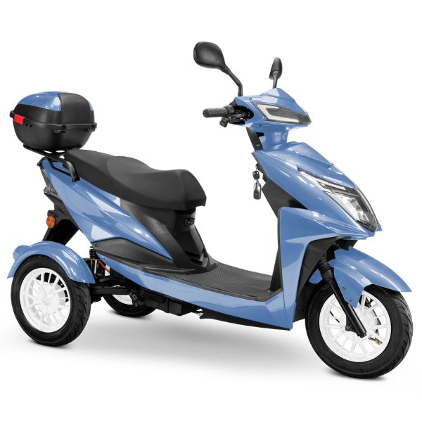 Premium Full-Size 3-Wheel Mobility Scooter for Adults - Lightweight & Foldable Electric Wheelchair with Comfortable Seat - Ideal for Shopping, Travel & Outdoor Activities
