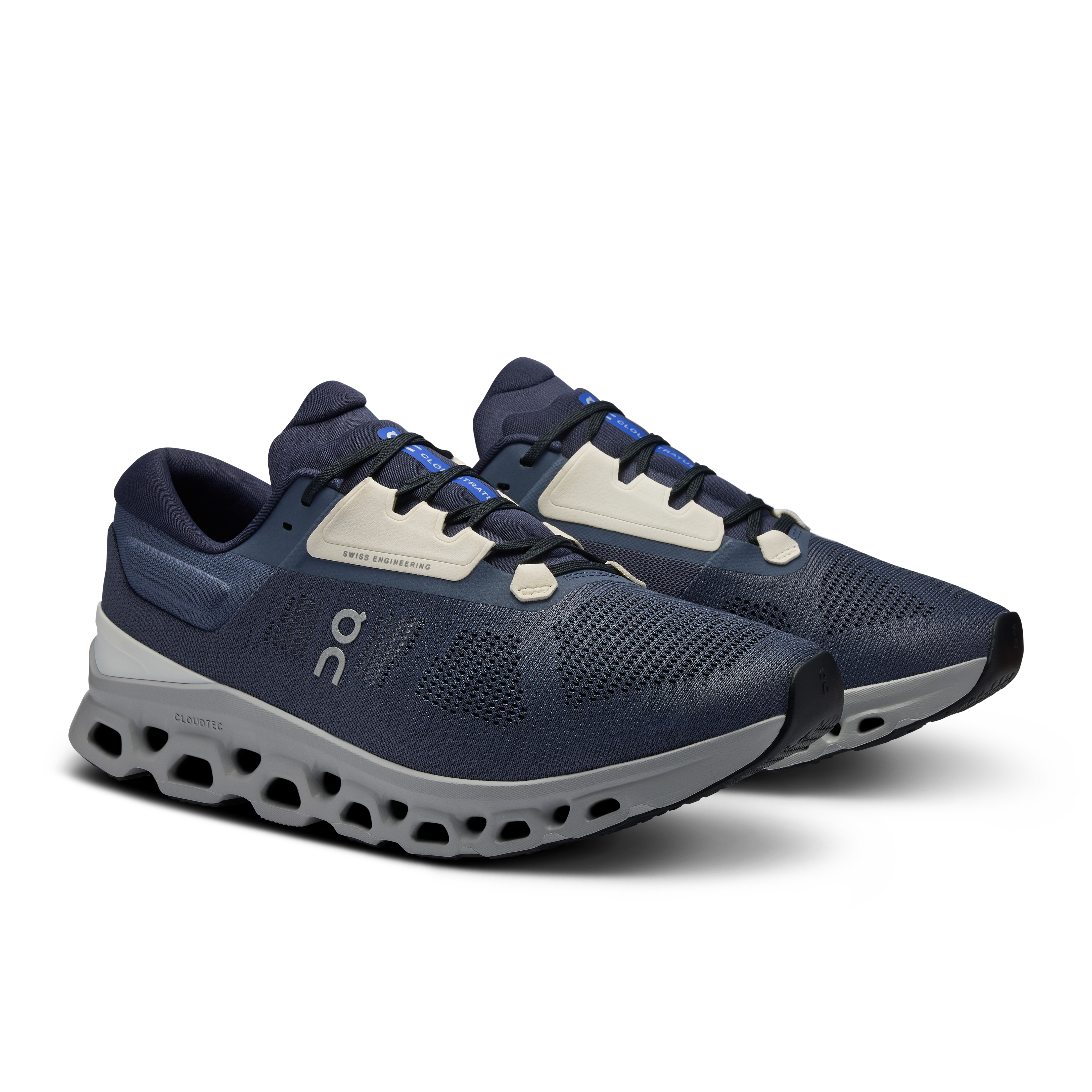 On Running Men's Cloudstratus 3 Running Shoes - Metal/Glacier Color - Lightweight Cushioned Sneakers for Road Running & Marathon Training