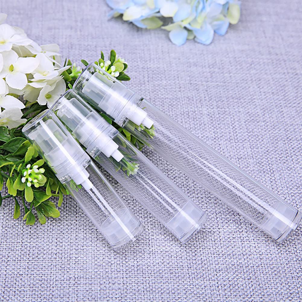 5ML Airless Pump Bottles - 6 Pack Empty Refillable Vacuum Cosmetic Containers for Cream, Lotion & Makeup | Travel-Friendly Toiletry Bottles | Perfect for Skincare, Travel Kits & Salon Use (Transparent)