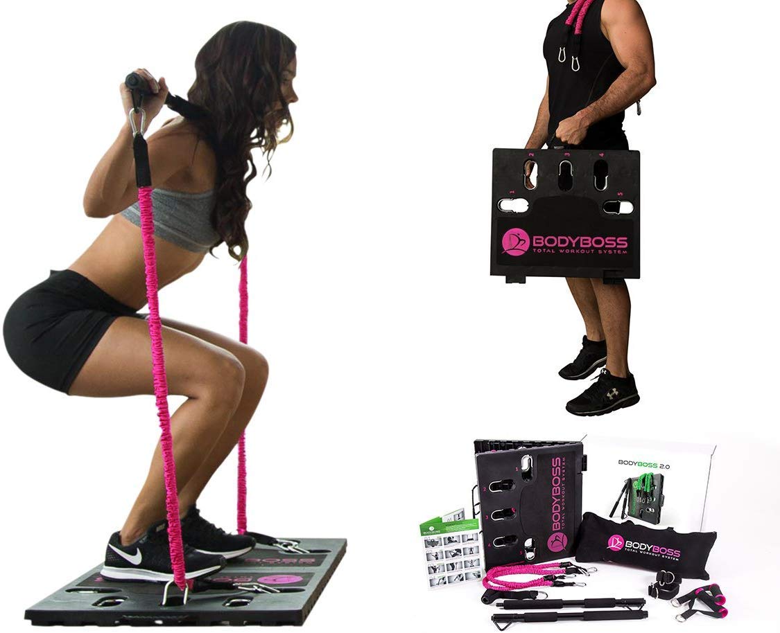 BodyBoss Home Gym 2.0 - Portable Full Body Workout Equipment for Home & Travel | Strength Training & Fitness Exercises for Men & Women