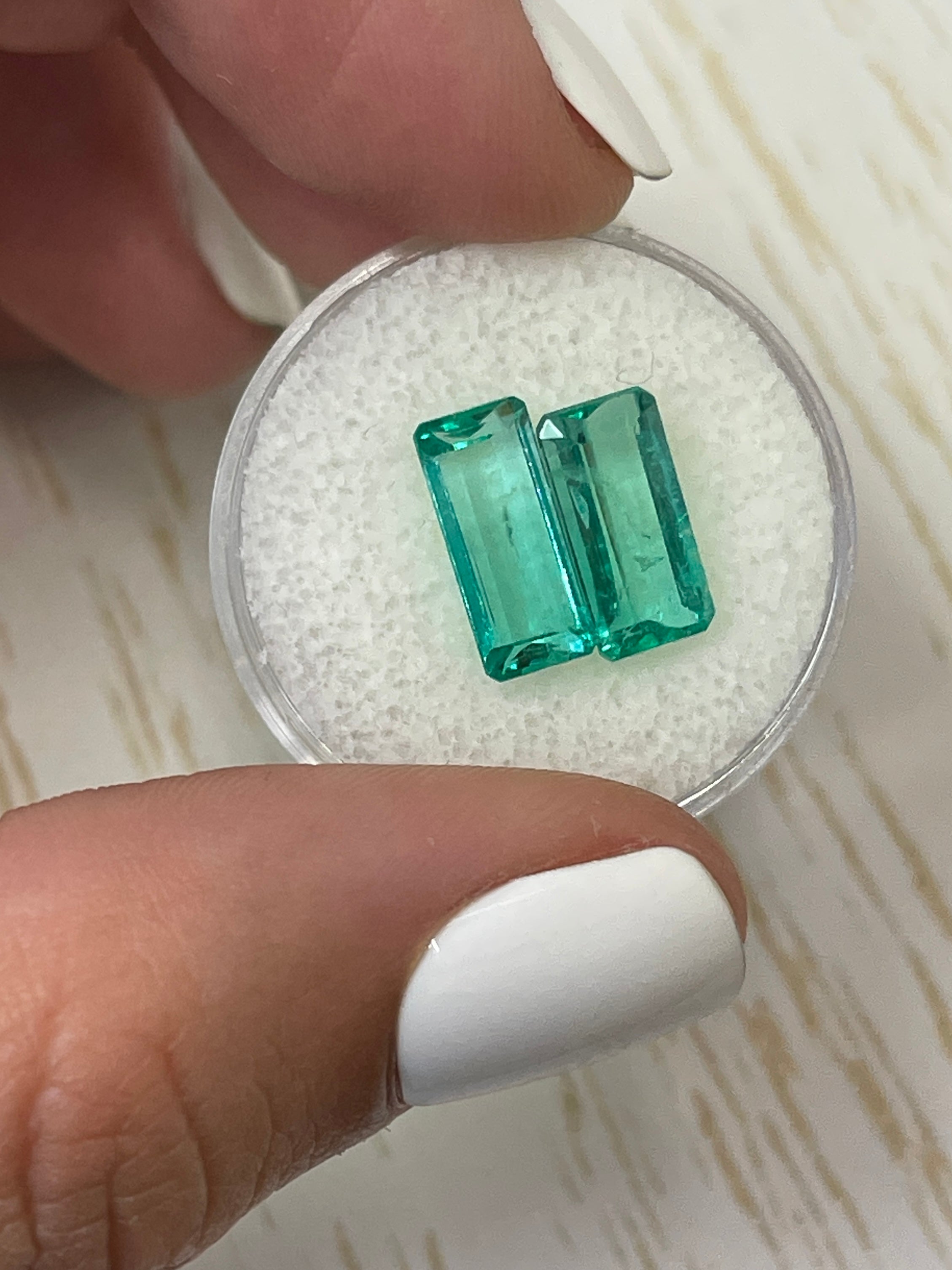 4.63tcw 12x6 Matching Loose Colombian Emeralds - Emerald Cut Gemstones for Jewelry Making, Engagement Rings & Luxury Gifts | Natural Green Precious Stones for Collectors & Designers