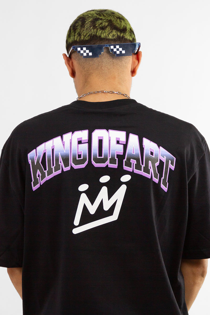 King Of Art Urban Men's T-Shirt - Black Z6 | Stylish Graphic Tee for Casual Wear & Street Fashion